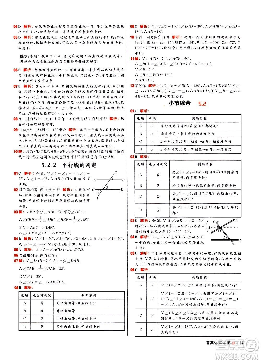 黑龍江教育出版社2021春陽(yáng)光計(jì)劃初中同步數(shù)學(xué)七年級(jí)下冊(cè)R人教版答案