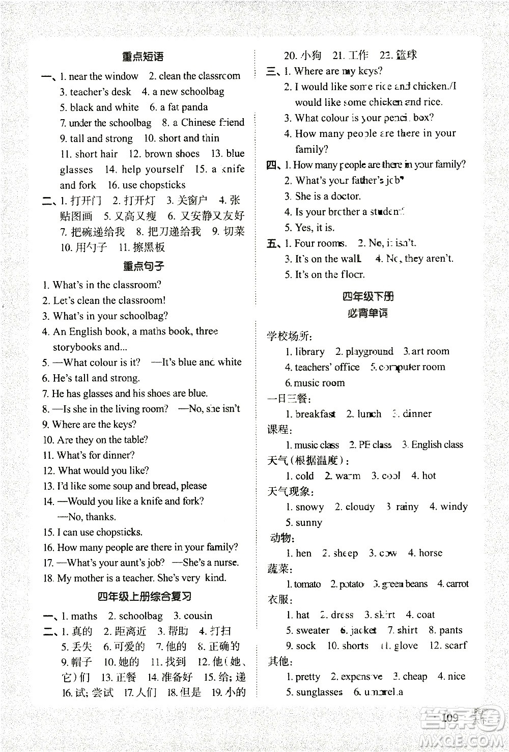 江西教育出版社2021陽(yáng)光同學(xué)默寫小達(dá)人英語(yǔ)六年級(jí)下冊(cè)PEP人教版答案