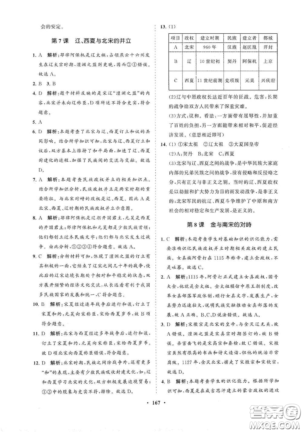 海南出版社2021新課程同步練習(xí)冊(cè)七年級(jí)歷史下冊(cè)人教版答案