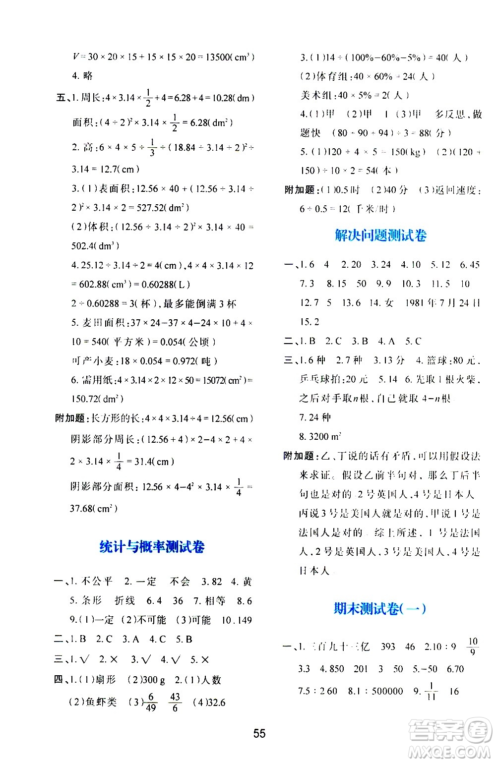 陜西人民教育出版社2021新課程學(xué)習(xí)與評價六年級數(shù)學(xué)下C北師大版答案