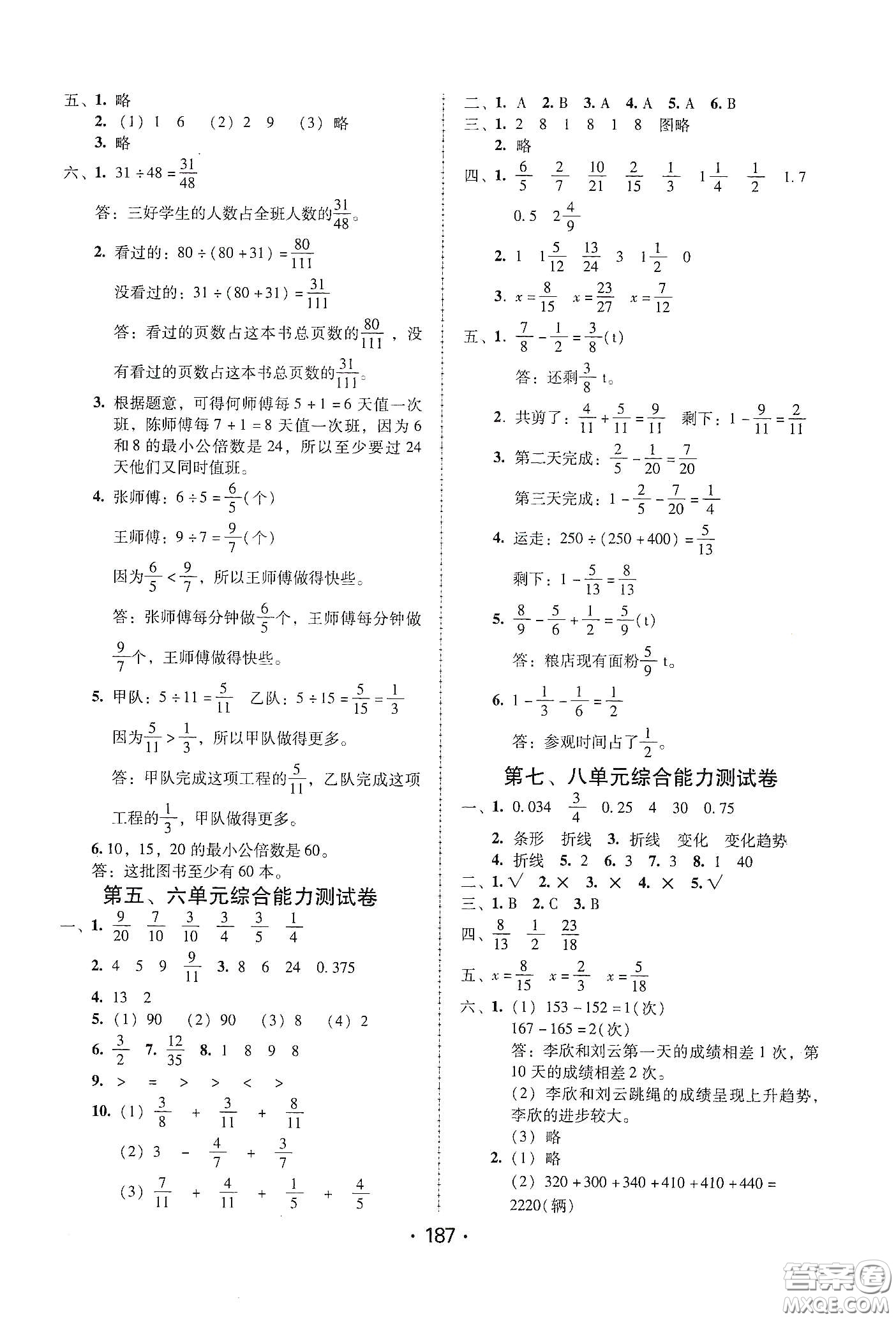 華翰文化2021教與學(xué)課時(shí)學(xué)練測(cè)五年級(jí)數(shù)學(xué)下冊(cè)人教版答案