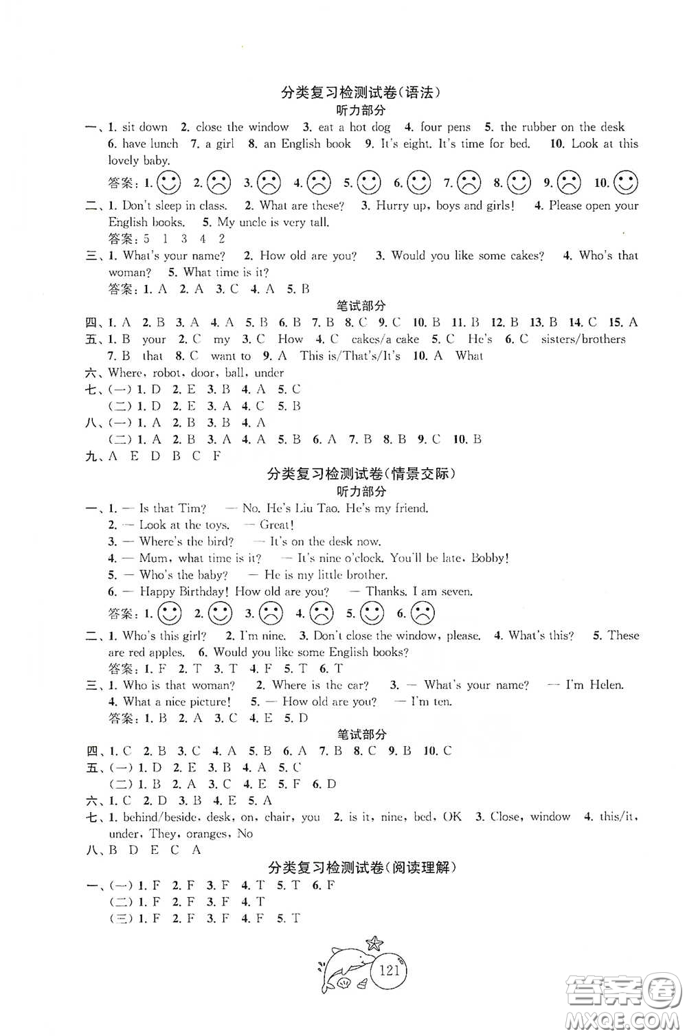 蘇州大學(xué)出版社2021金鑰匙1+1目標(biāo)檢測(cè)三年級(jí)英語(yǔ)下冊(cè)國(guó)標(biāo)江蘇版答案