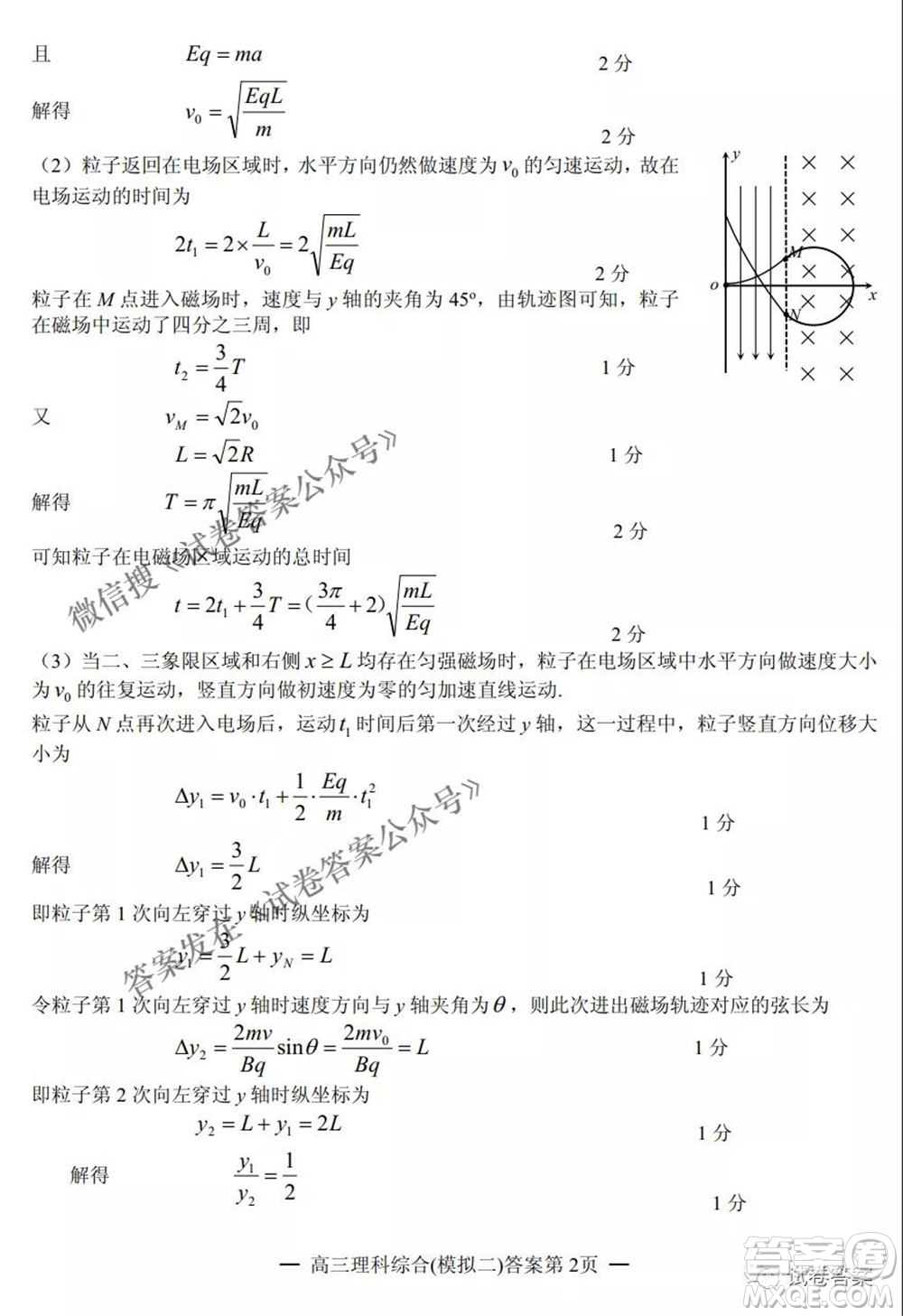 NCS20210607項目第二次模擬測試卷高三理科綜合試題及答案