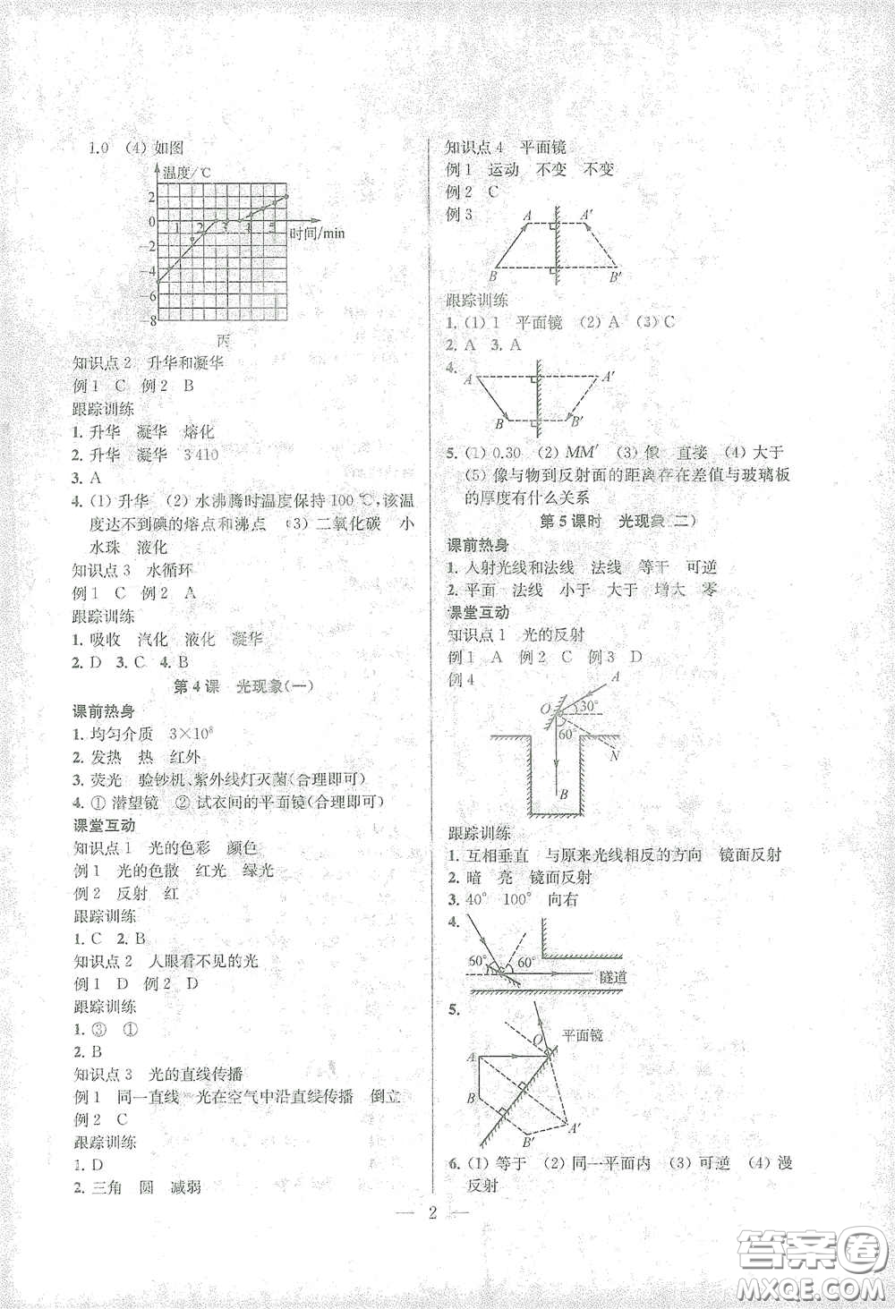 蘇州大學(xué)出版社2021金鑰匙1+1中考總復(fù)習(xí)物理國(guó)標(biāo)江蘇版答案