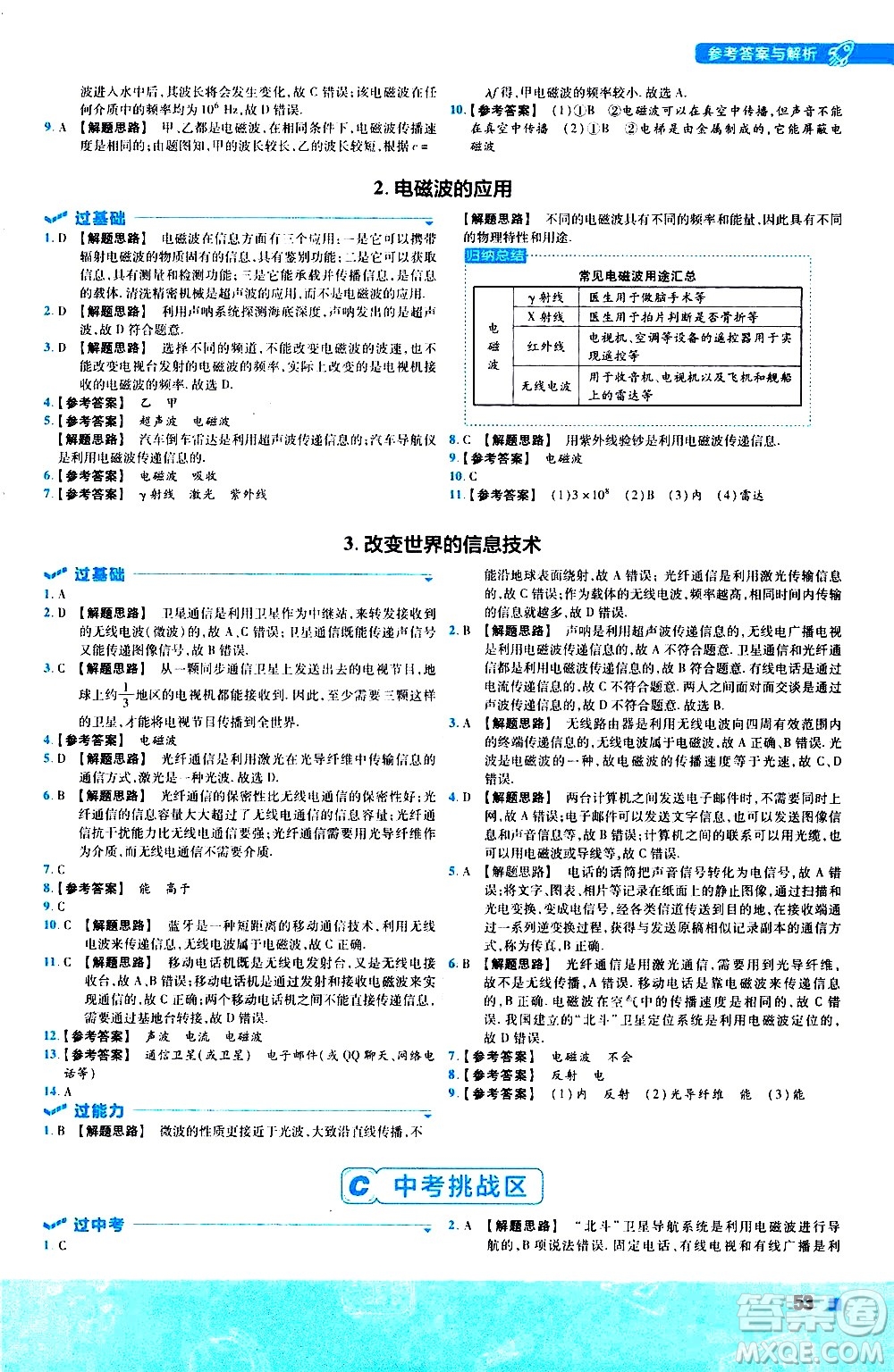 南京師范大學(xué)出版社2021版一遍過初中物理九年級(jí)全一冊(cè)JK教科版答案