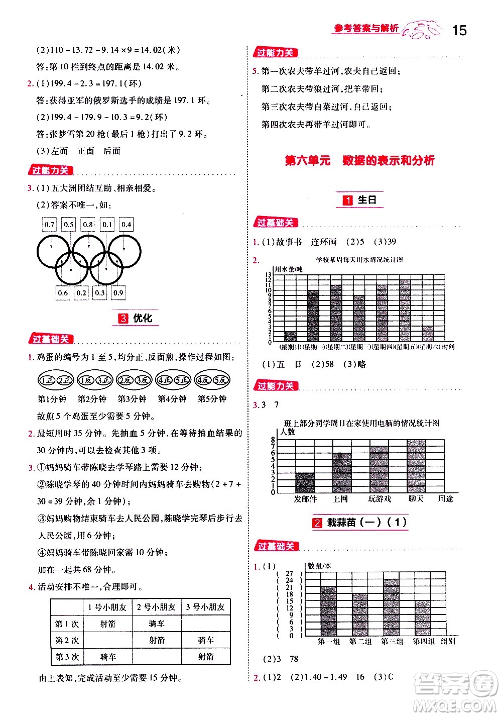 南京師范大學(xué)出版社2021春季一遍過小學(xué)數(shù)學(xué)四年級下冊BSD北師大版答案