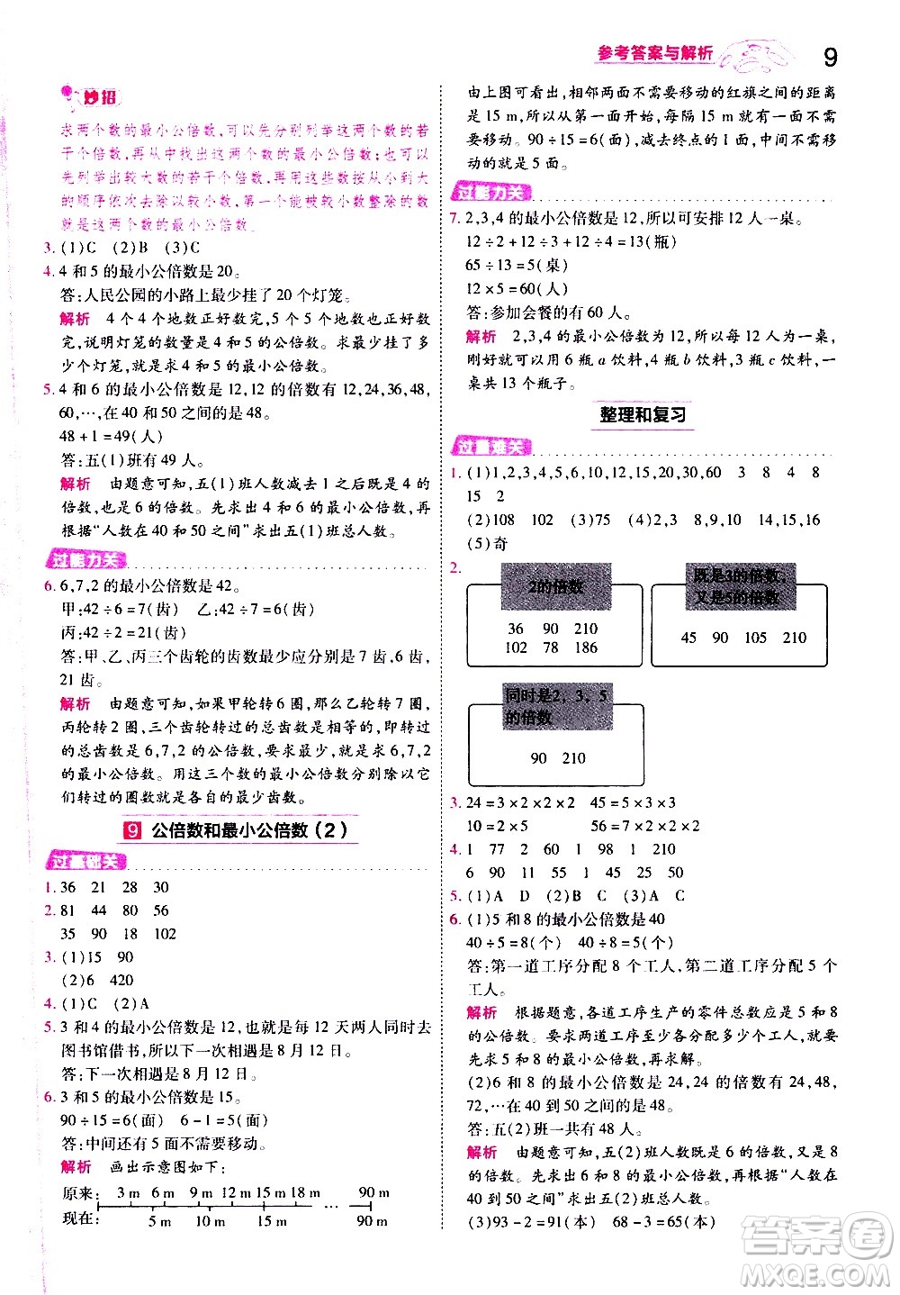 南京師范大學(xué)出版社2021春季一遍過小學(xué)數(shù)學(xué)五年級下冊SJ蘇教版答案