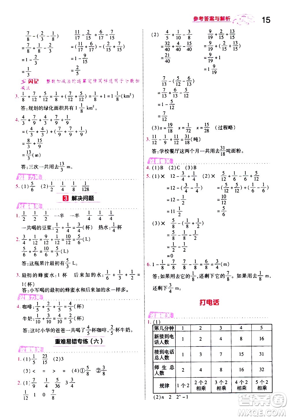 南京師范大學(xué)出版社2021春季一遍過(guò)小學(xué)數(shù)學(xué)五年級(jí)下冊(cè)RJ人教版答案