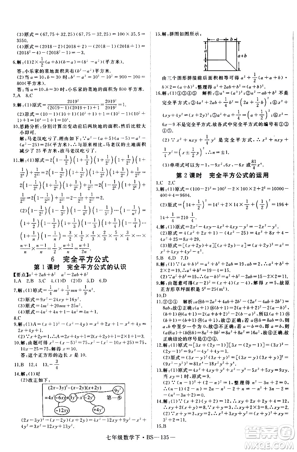 延邊大學出版社2021新領(lǐng)程數(shù)學七年級下BS北師大版答案