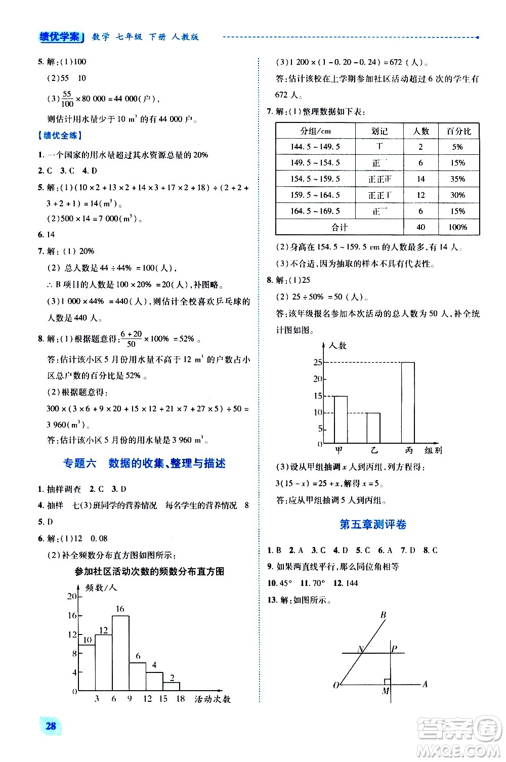 陜西師范大學(xué)出版總社有限公司2021績(jī)優(yōu)學(xué)案數(shù)學(xué)七年級(jí)下冊(cè)人教版答案