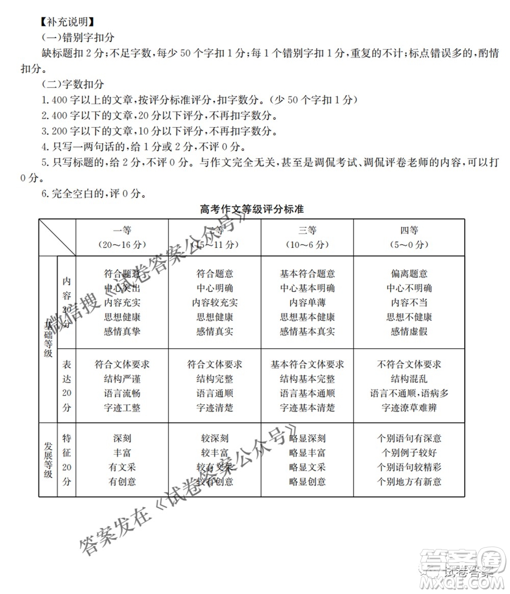 晉城市2021年高三第三次模擬考試語文試題及答案