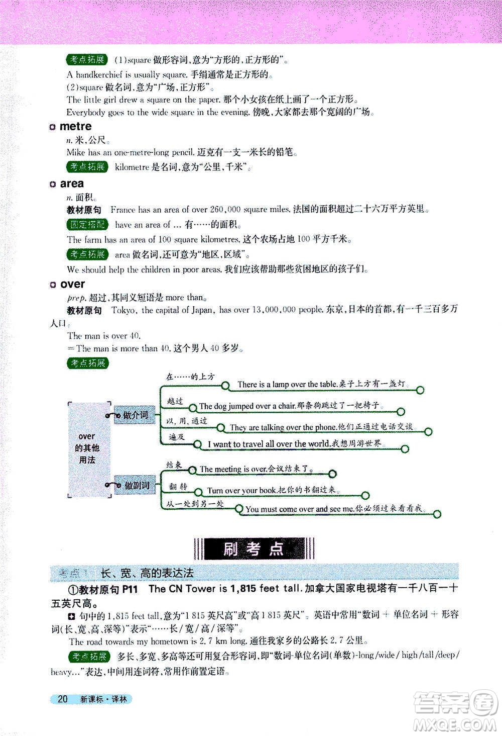 吉林人民出版社2021新教材完全解讀英語七年級下新課標譯林版答案