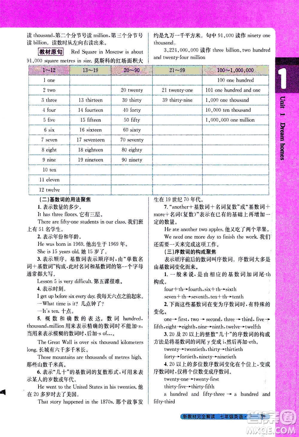 吉林人民出版社2021新教材完全解讀英語七年級下新課標譯林版答案