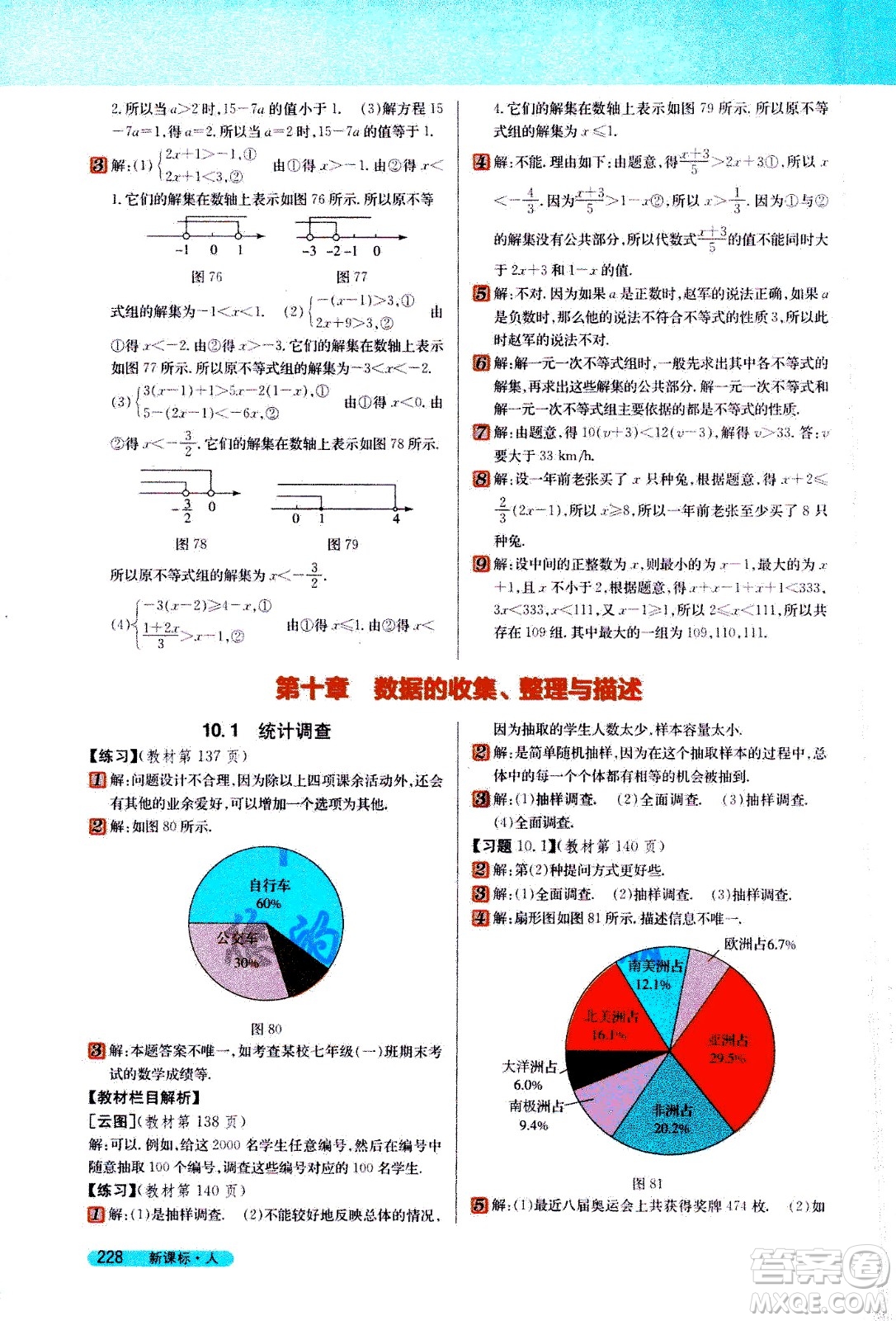 吉林人民出版社2021新教材完全解讀數(shù)學(xué)七年級(jí)下新課標(biāo)人教版答案