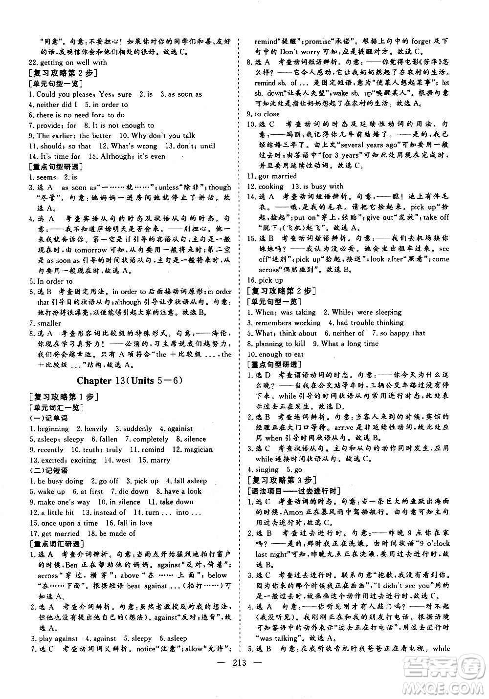 山東美術(shù)出版社2021新中考集訓(xùn)中考總復(fù)習(xí)英語九年級(jí)通用版答案