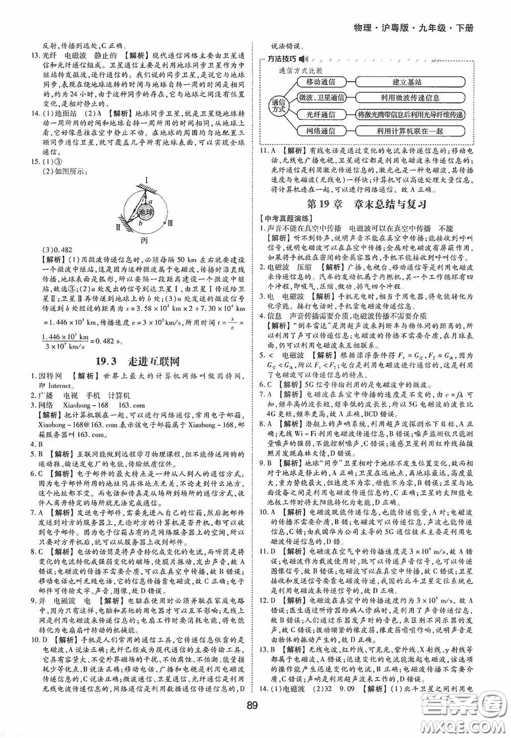 黃山出版社2021新編基礎(chǔ)訓(xùn)練九年級(jí)物理下冊(cè)滬粵版答案