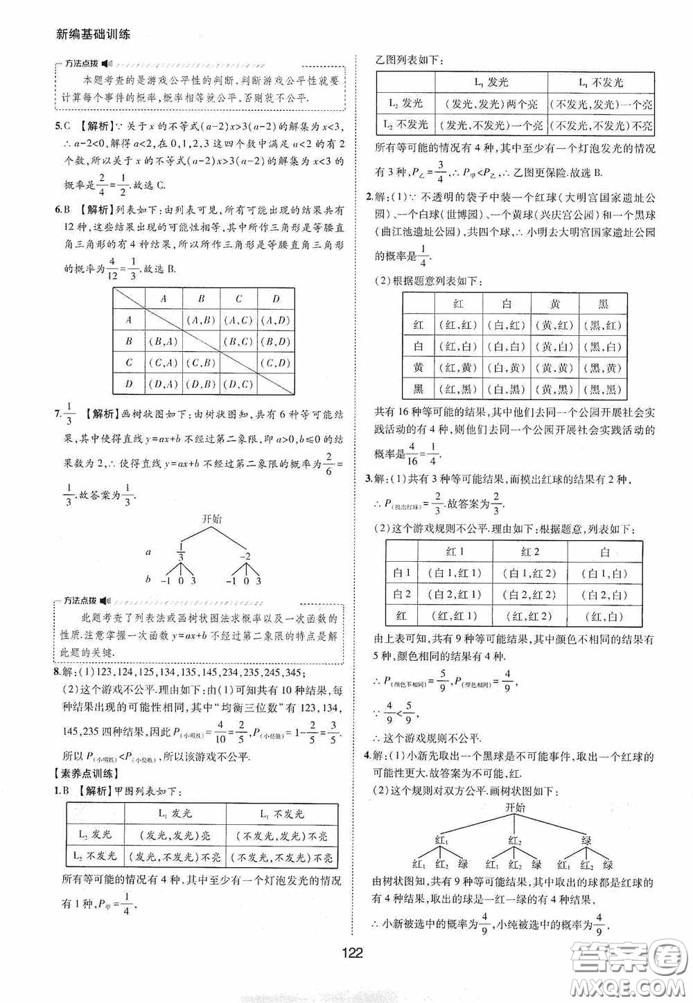 黃山出版社2021新編基礎(chǔ)訓(xùn)練九年級數(shù)學(xué)下冊滬科版答案