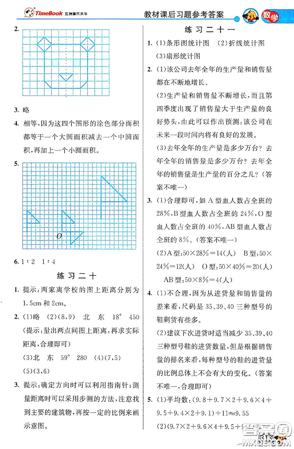 河北教育出版社2021小學(xué)創(chuàng)新一點通六年級數(shù)學(xué)語文合訂本下冊彩色升級版答案