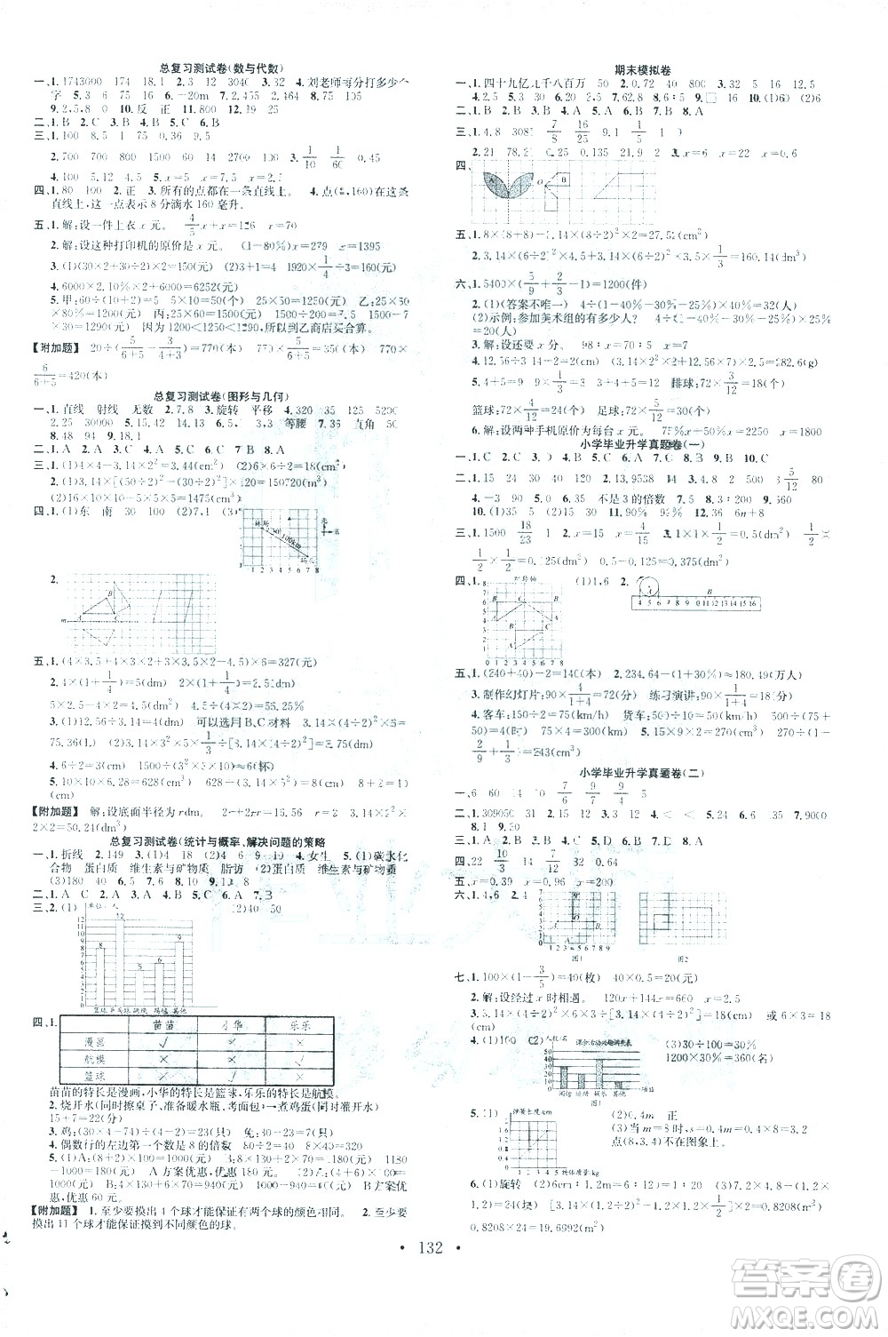 廣東經(jīng)濟(jì)出版社2021名校課堂數(shù)學(xué)六年級(jí)下冊(cè)BSD北師大版答案