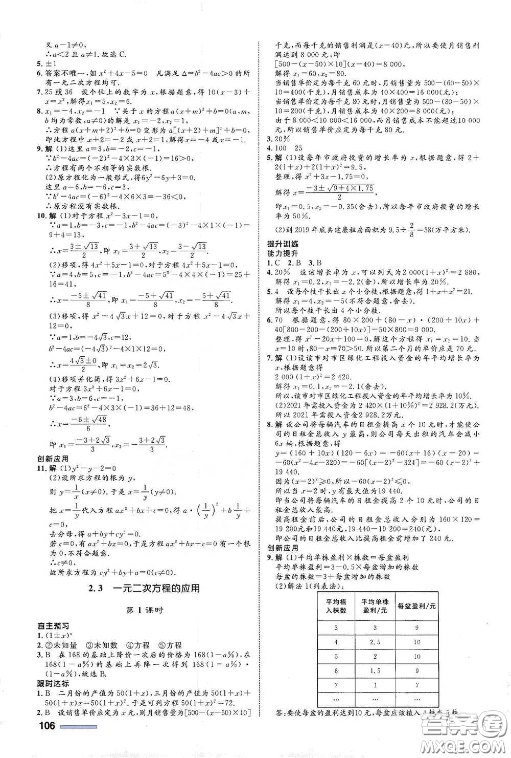 浙江教育出版社2021志鴻優(yōu)化系列叢書初中同步測控全優(yōu)設(shè)計八年級數(shù)學(xué)下冊浙滬版浙江專版答案