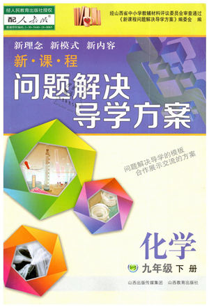 山西教育出版社2021新課程問(wèn)題解決導(dǎo)學(xué)方案化學(xué)九年級(jí)下冊(cè)人教版答案