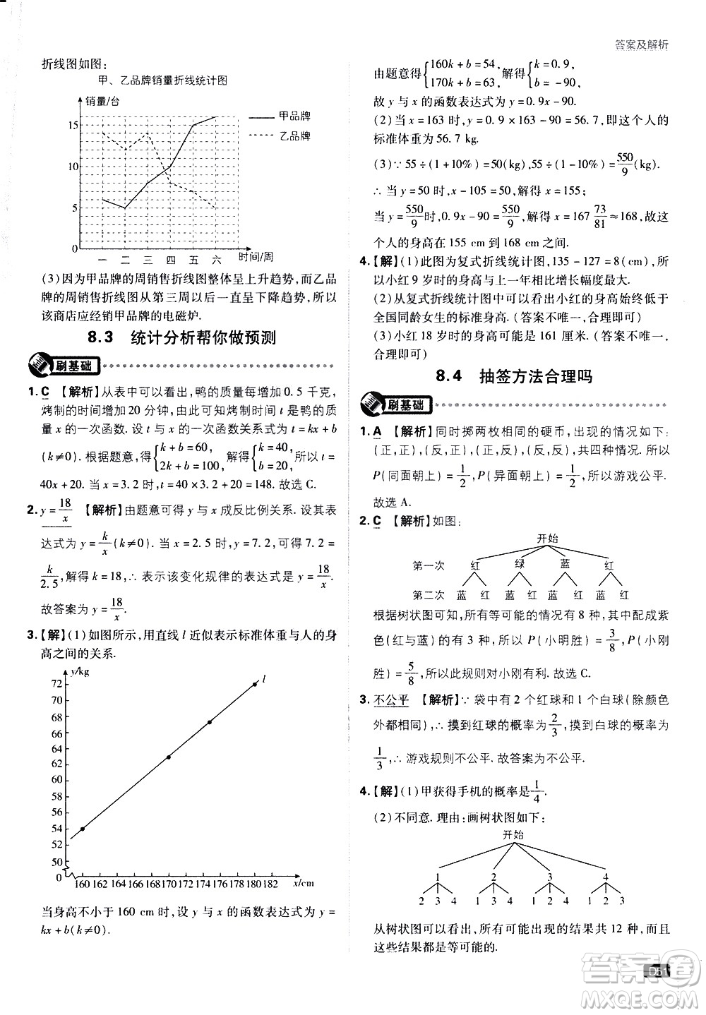 開明出版社2021版初中必刷題數(shù)學(xué)九年級下冊課標版江蘇版答案