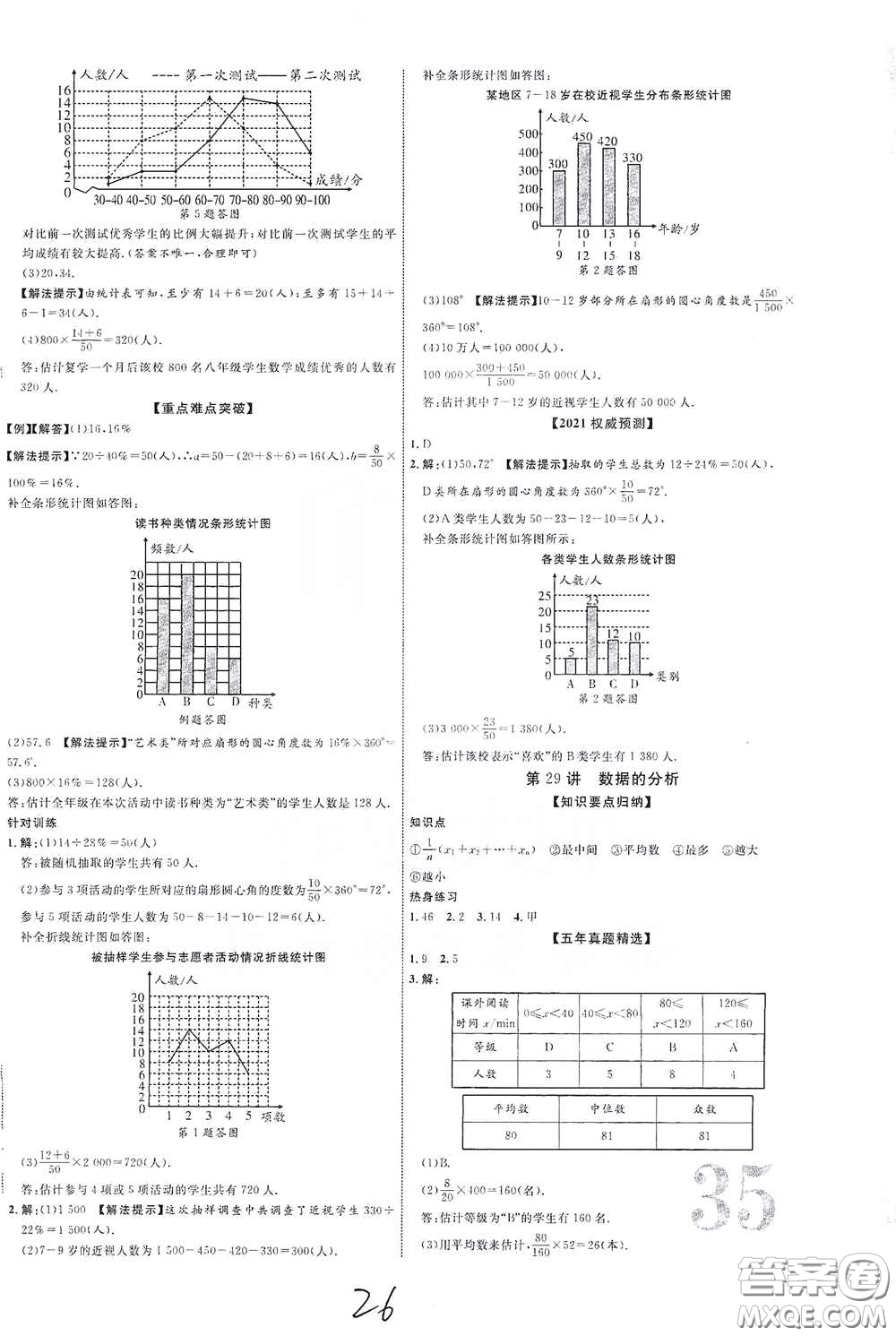 世界圖書出版公司2021江西中考新突破2021升級版數(shù)學答案