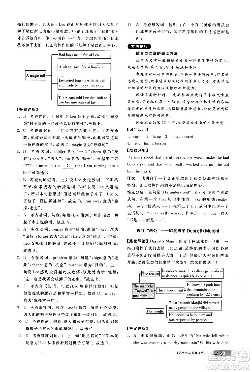 陽光出版社2021練就優(yōu)等生英語完形填空閱讀理解八年級下冊新課標(biāo)RJ人教版答案