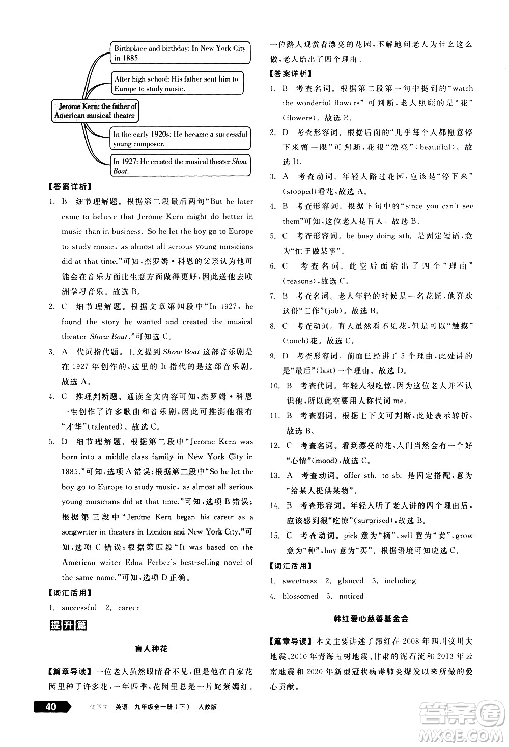 陽光出版社2021練就優(yōu)等生英語完形填空閱讀理解九年級(jí)全一冊新課標(biāo)RJ人教版答案