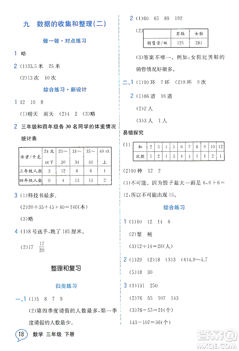 現(xiàn)代教育出版社2021教材解讀數(shù)學(xué)三年級下冊SJ蘇教版答案