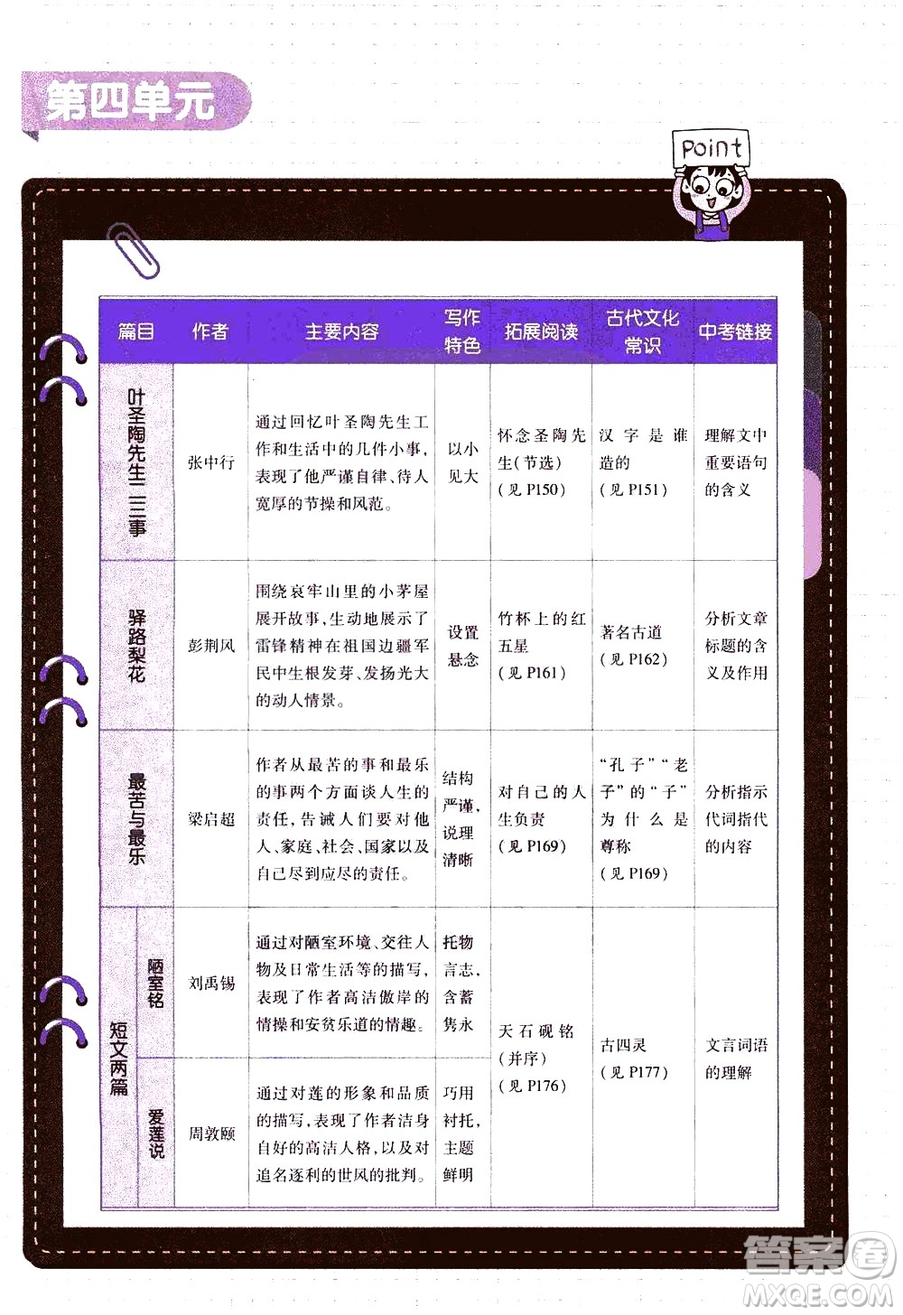 南京師范大學(xué)出版社2021教材幫初中語文七年級(jí)下冊(cè)RJ統(tǒng)編人教版答案