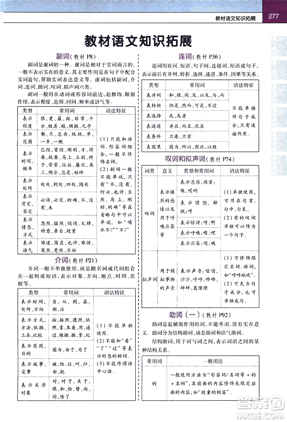 南京師范大學(xué)出版社2021教材幫初中語文七年級(jí)下冊(cè)RJ統(tǒng)編人教版答案