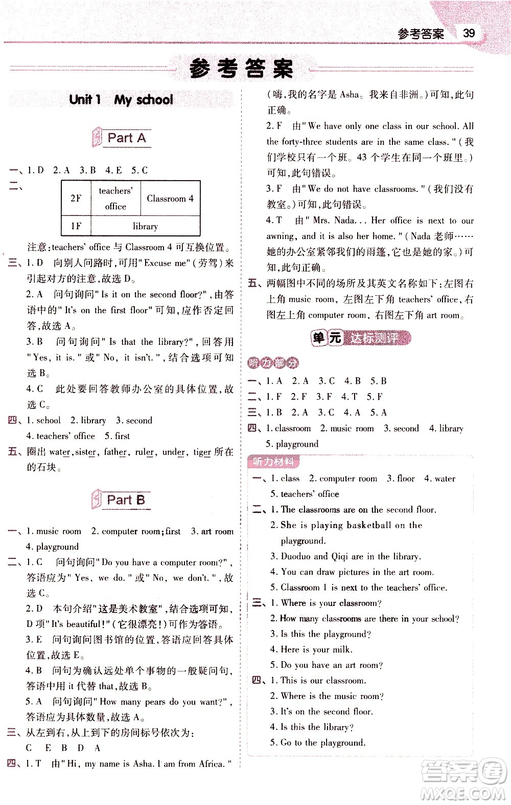 南京師范大學(xué)出版社2021教材幫小學(xué)英語(yǔ)三年級(jí)起點(diǎn)四年級(jí)下冊(cè)RP人教版答案