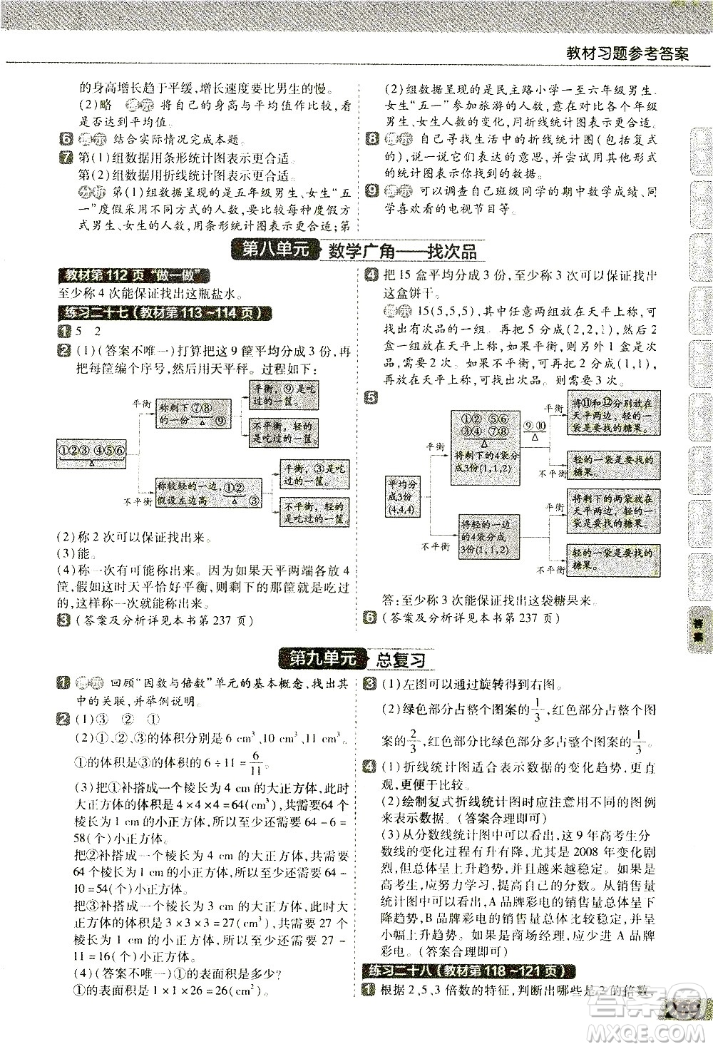 南京師范大學(xué)出版社2021教材幫小學(xué)數(shù)學(xué)五年級(jí)下冊(cè)RJ人教版答案