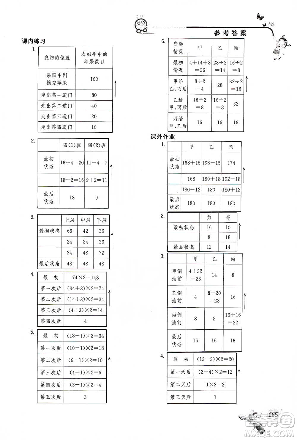 河海大學出版社2021小學數(shù)學興趣班四年級參考答案