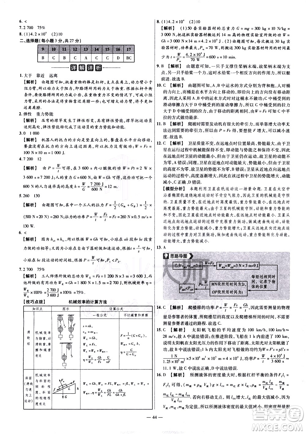 延邊教育出版社2021版金考卷活頁題選名師名題單元雙測卷物理八年級(jí)下冊HK滬科版答案