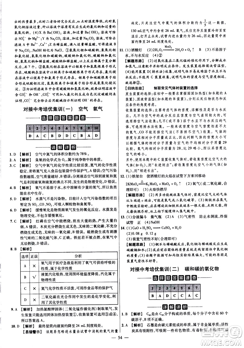 延邊教育出版社2021版金考卷活頁題選名師名題單元雙測卷化學(xué)九年級(jí)下冊(cè)RJ人教版答案