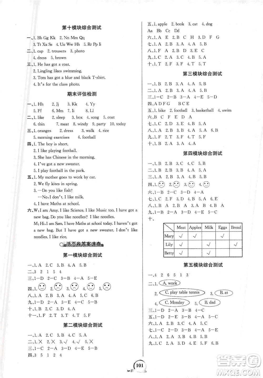 延邊大學出版社2021世紀金榜金榜小博士英語三年級下冊WY外研版答案