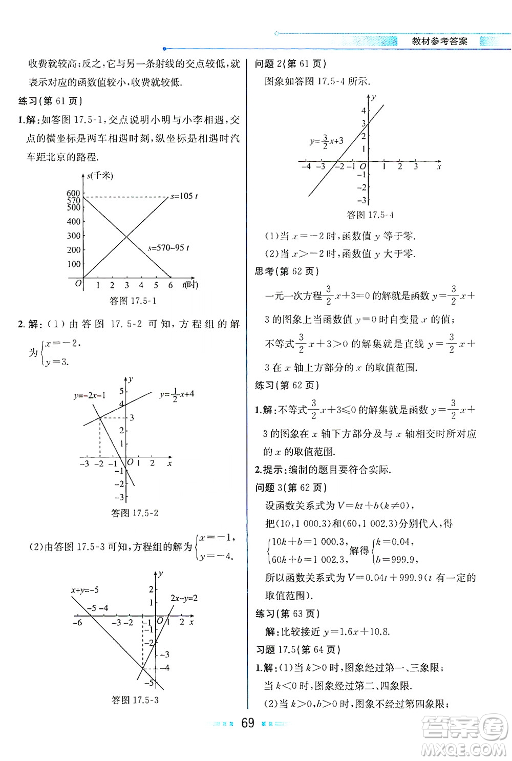 現(xiàn)代教育出版社2021教材解讀數(shù)學八年級下冊HS華師大版答案