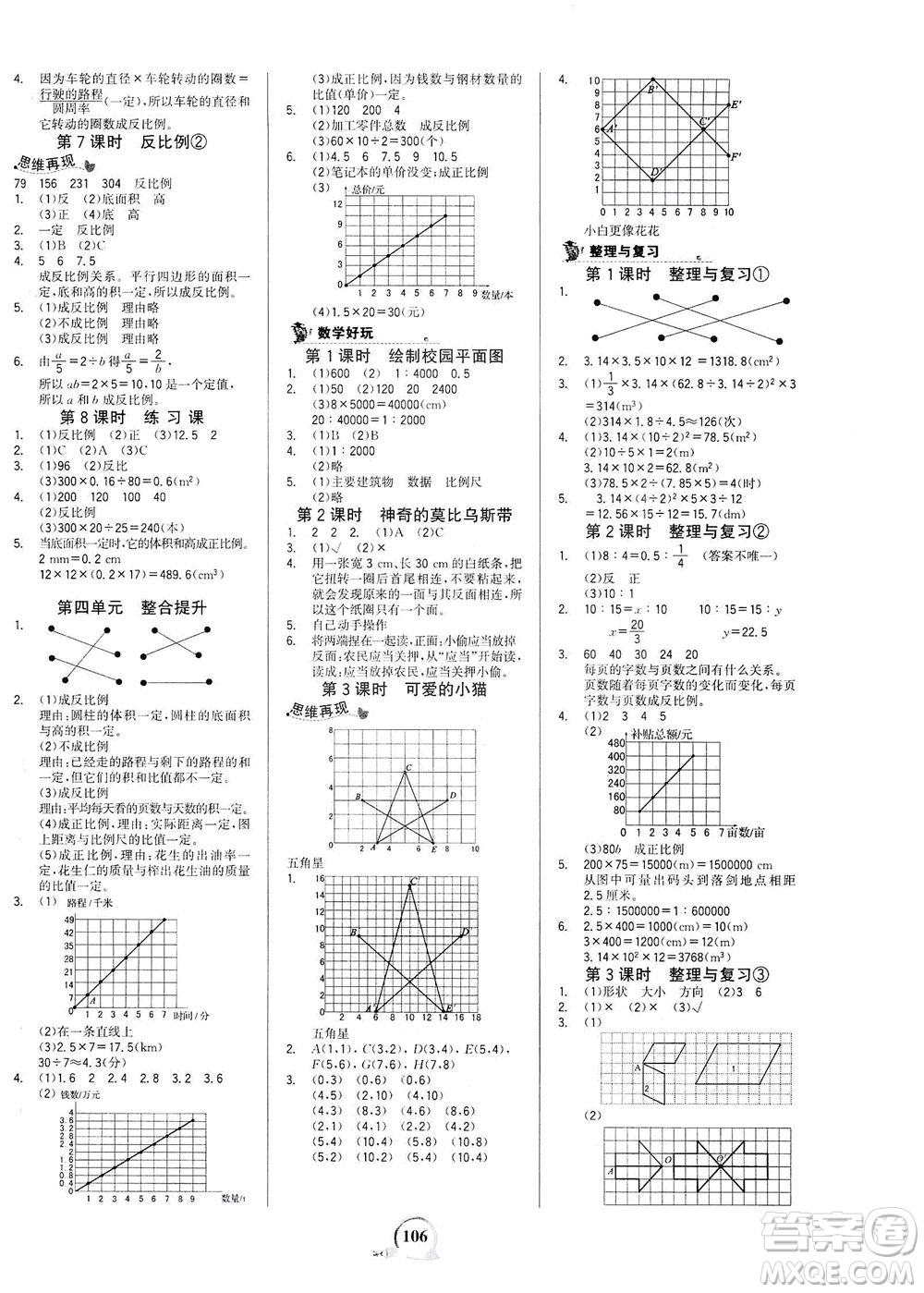 延邊大學(xué)出版社2021世紀(jì)金榜金榜小博士數(shù)學(xué)六年級(jí)下冊(cè)BS北師大版答案