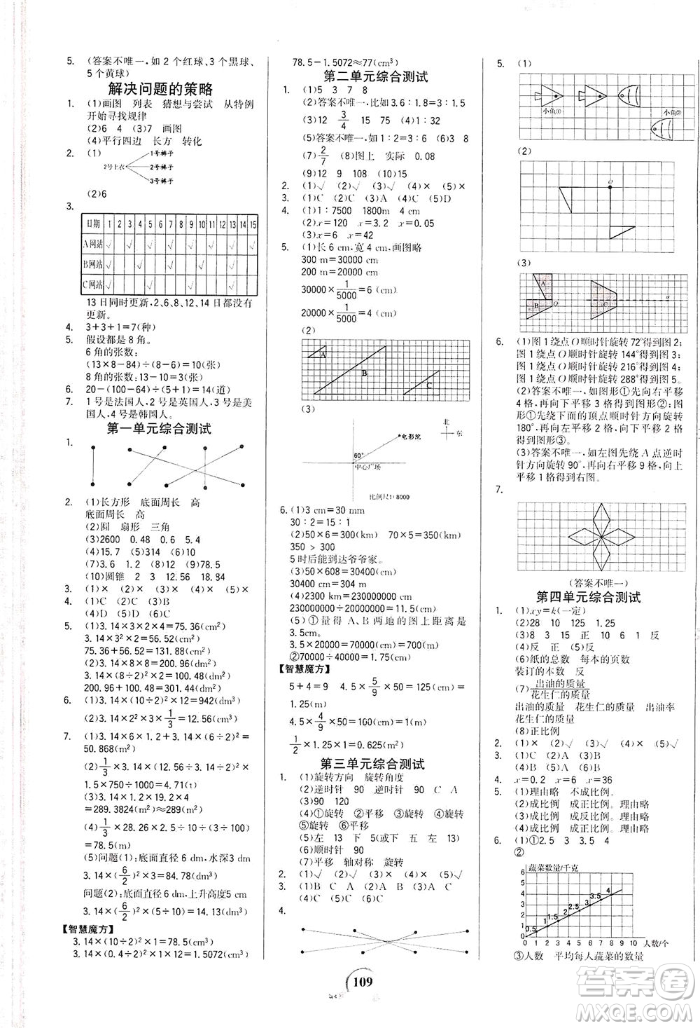 延邊大學(xué)出版社2021世紀(jì)金榜金榜小博士數(shù)學(xué)六年級(jí)下冊(cè)BS北師大版答案