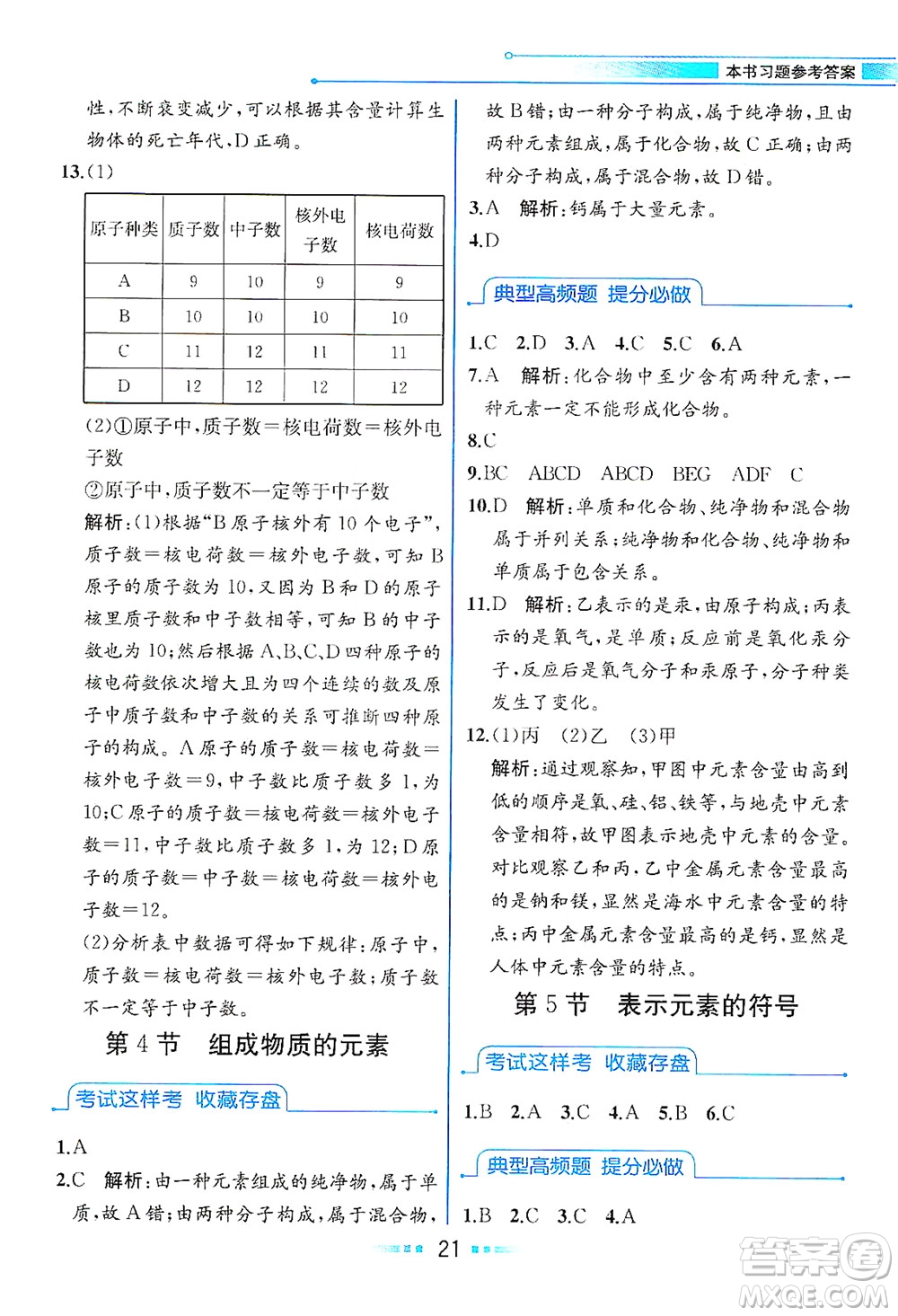 現(xiàn)代教育出版社2021教材解讀科學(xué)八年級下冊ZJ浙教版答案