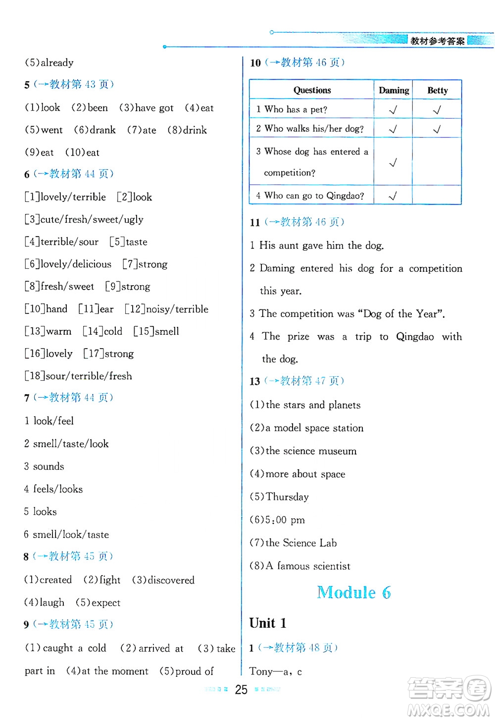 現(xiàn)代教育出版社2021教材解讀英語(yǔ)八年級(jí)下冊(cè)WY外研版答案