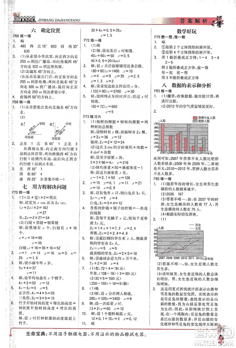 延邊大學(xué)出版社2021世紀金榜金榜大講堂數(shù)學(xué)五年級下冊BS北師大版答案