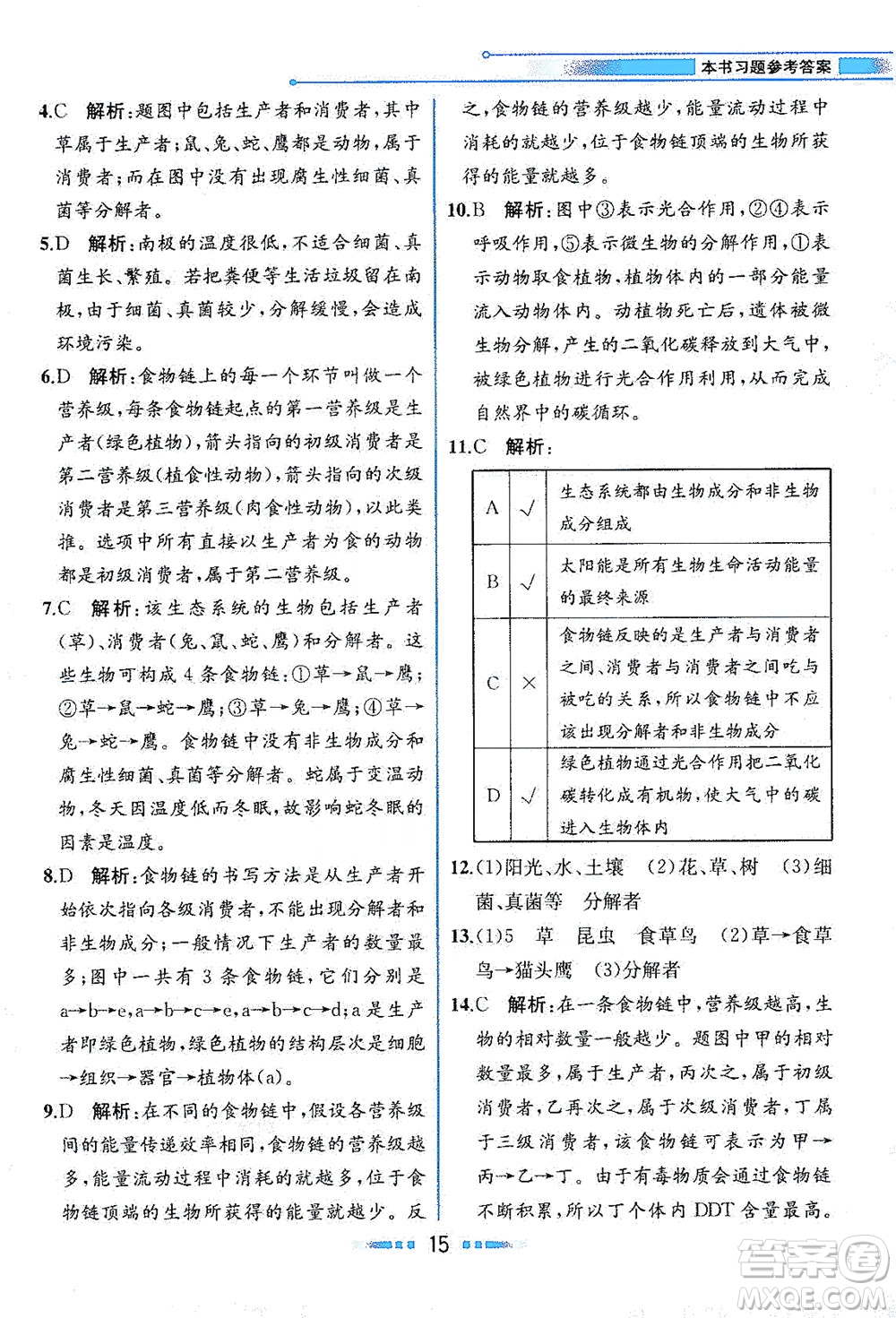 現(xiàn)代教育出版社2021教材解讀科學(xué)九年級(jí)下冊(cè)ZJ浙教版答案