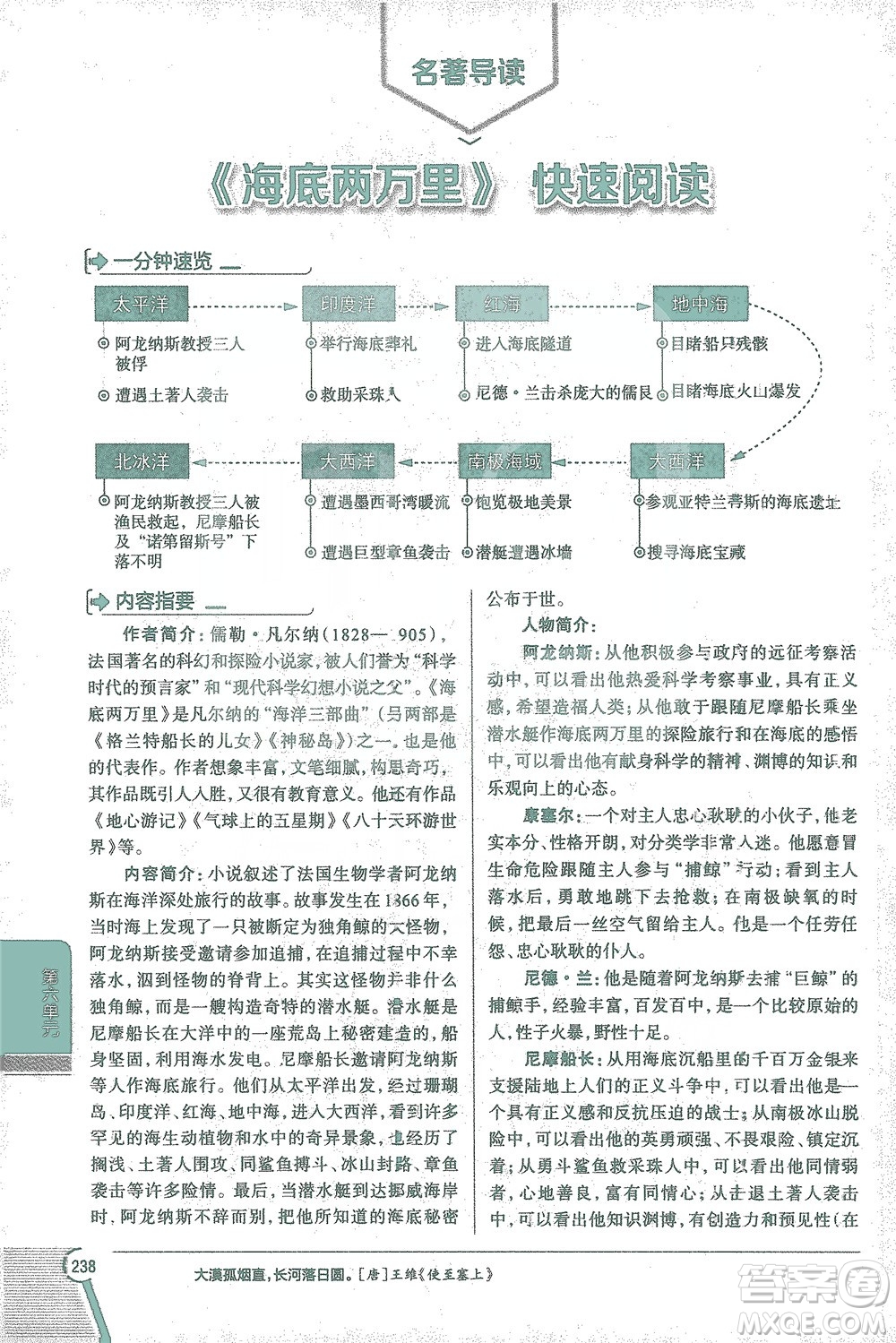 陜西人民教育出版社2021中學(xué)教材全解七年級語文下冊人教版參考答案