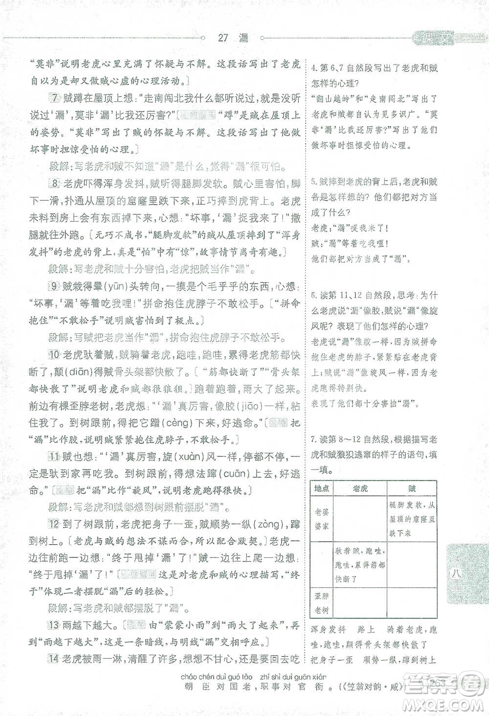 陜西人民教育出版社2021小學(xué)教材全解三年級(jí)語(yǔ)文下冊(cè)人教版參考答案