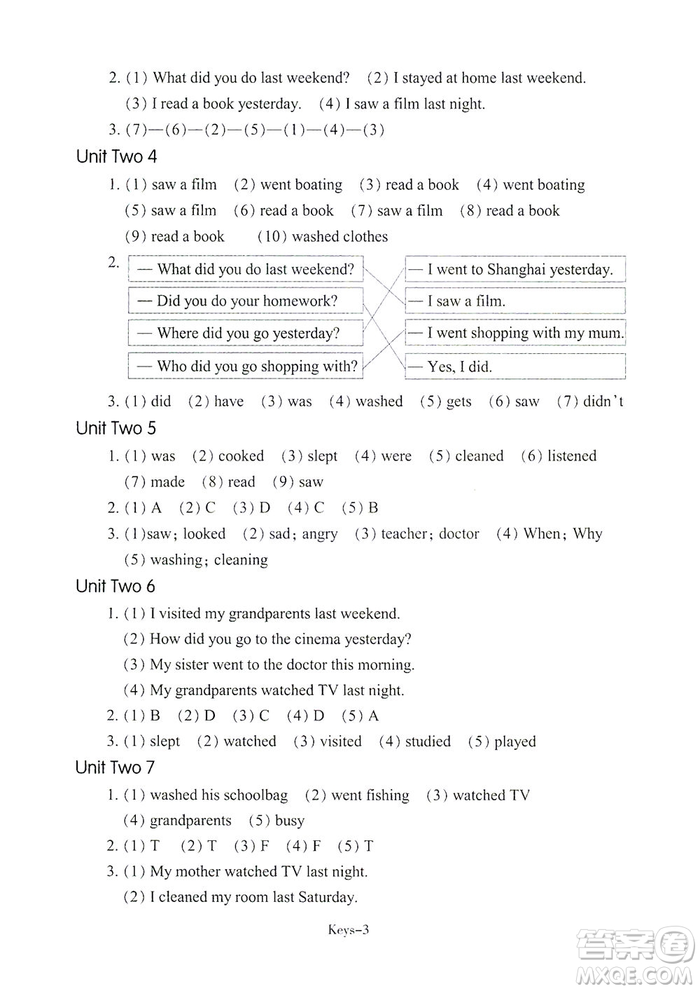 浙江少年兒童出版社2021每課一練六年級(jí)下冊(cè)小學(xué)英語R人教版答案