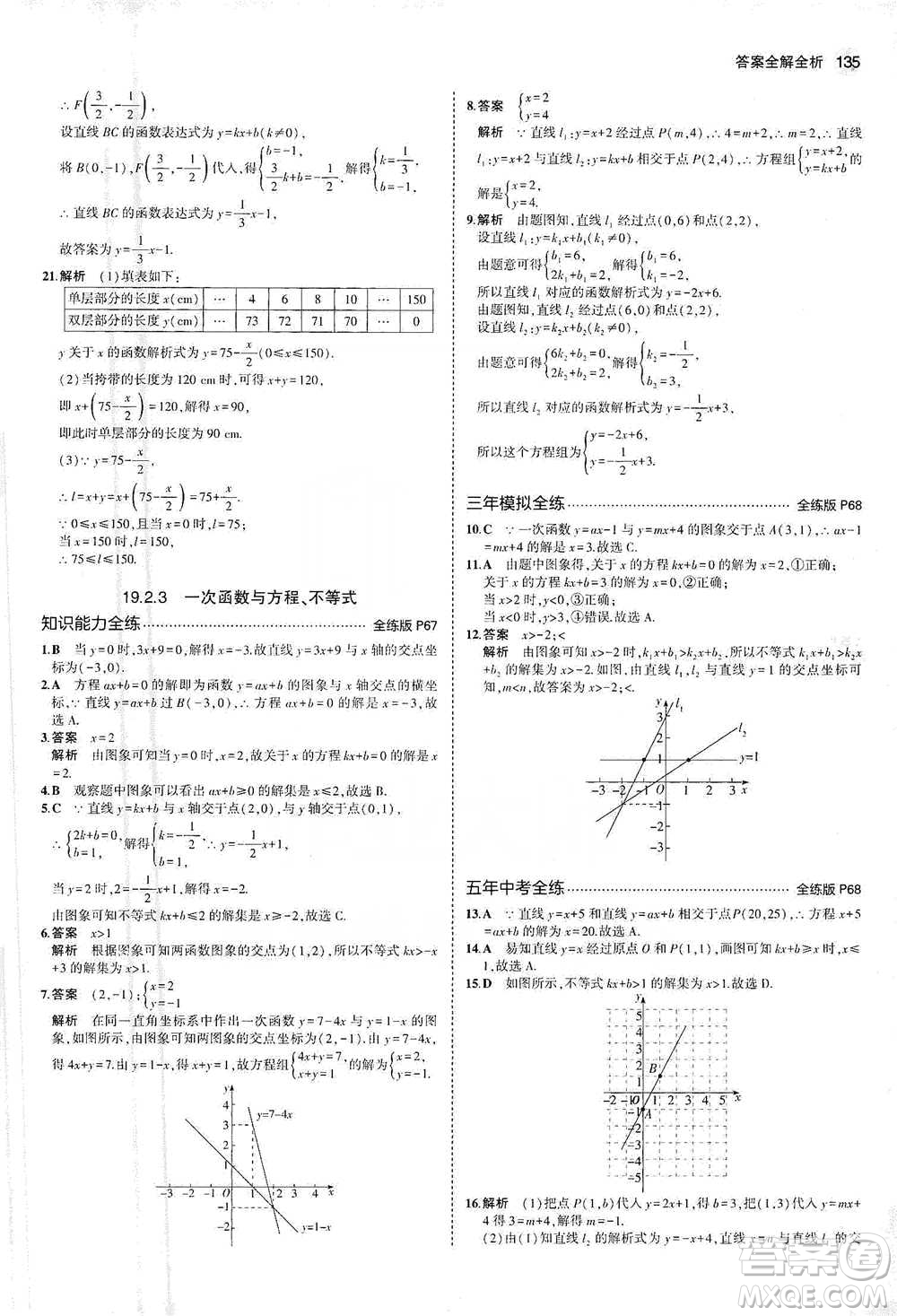 教育科學出版社2021年5年中考3年模擬初中數(shù)學八年級下冊人教版參考答案