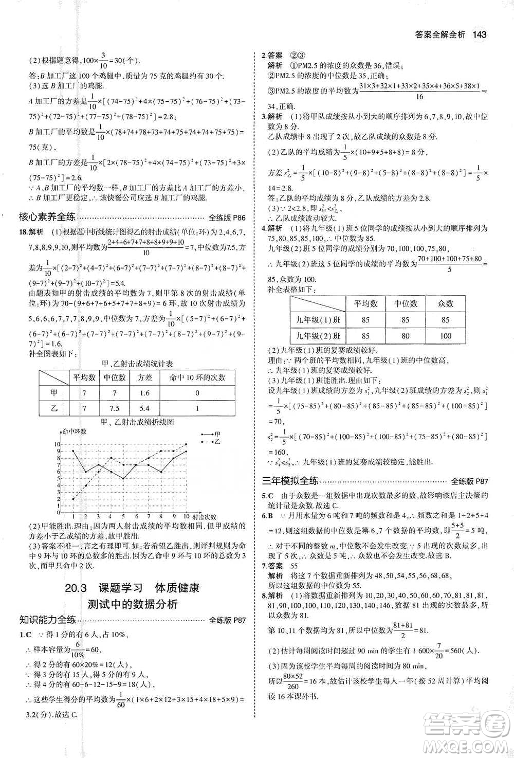 教育科學出版社2021年5年中考3年模擬初中數(shù)學八年級下冊人教版參考答案